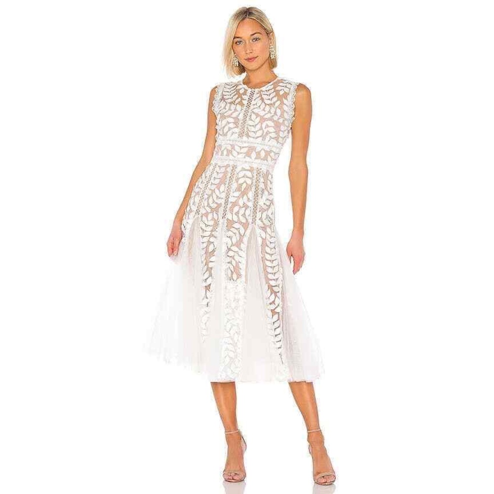 Bronx and Banco Saba Blanc Midi Dress - Medium, White
